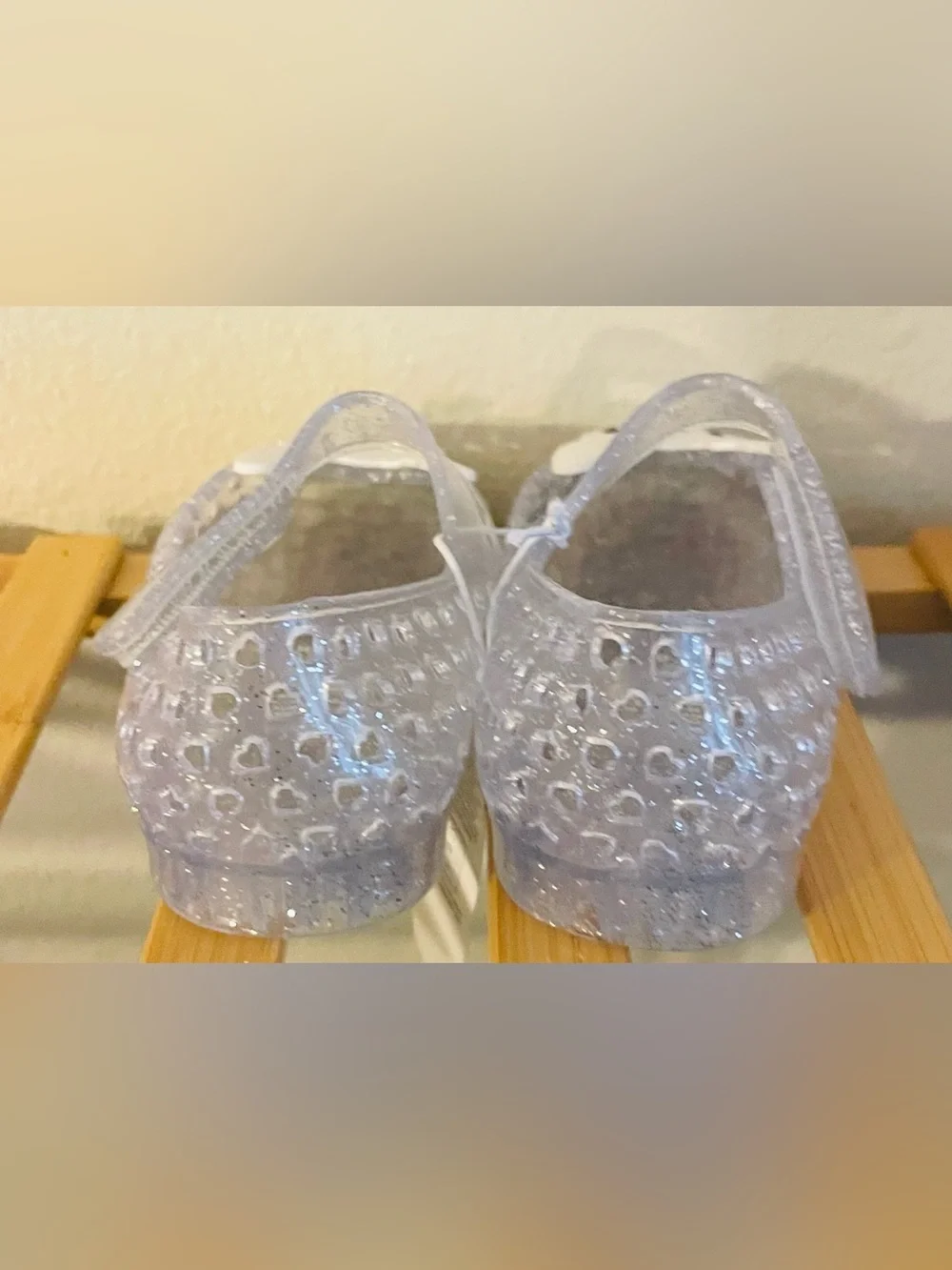 NEW…Girls Clear Jelly Mary Jane Shoes with Bunny Accent